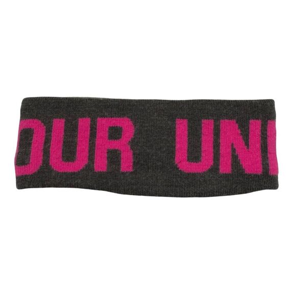Under Armour Headband Ear Warmer Stretchy Gray Pink Womens OSFA - Picture 1 of 3